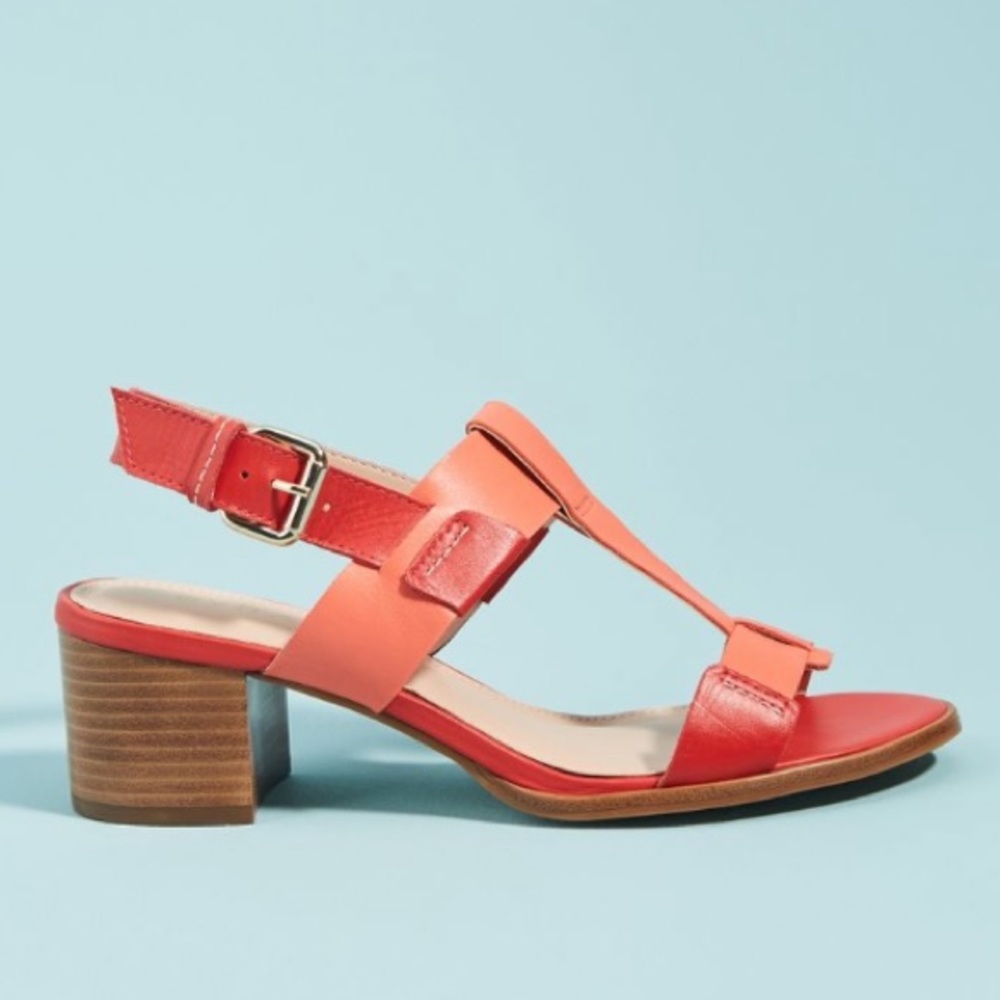 Pyramidis Colorblocked Block Heel Sandal - sz 40